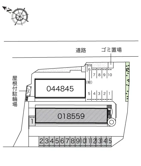 ★手数料０円★館林市高根町　月極駐車場（LP）